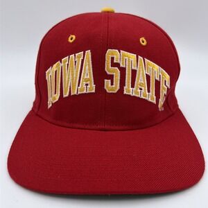Vintage STARTER Iowa State Cyclones Fitted Hat Cap Red‎ Embroidered Wool Blend